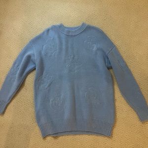 blue smiley face sweater from forever 21